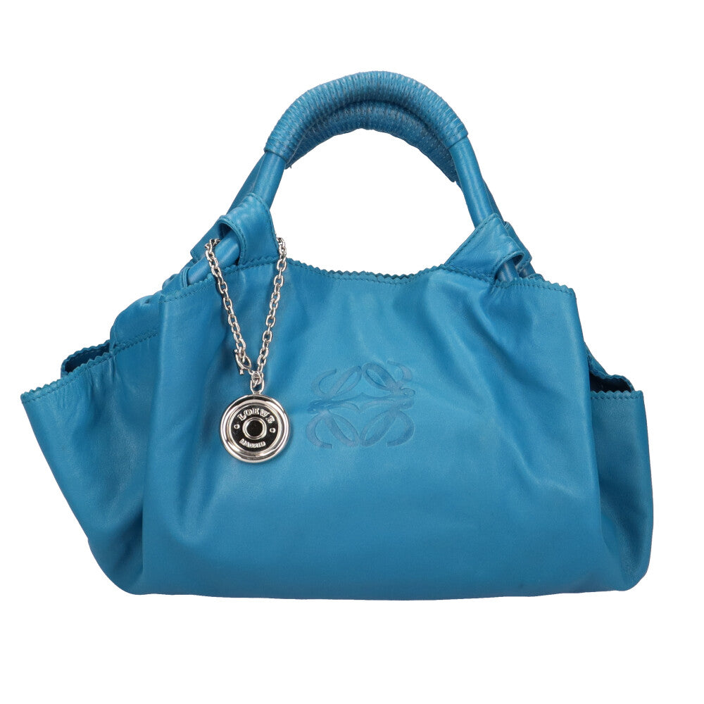 LOEWE Nappa Aire handbag leather blue ladies used – 【公式