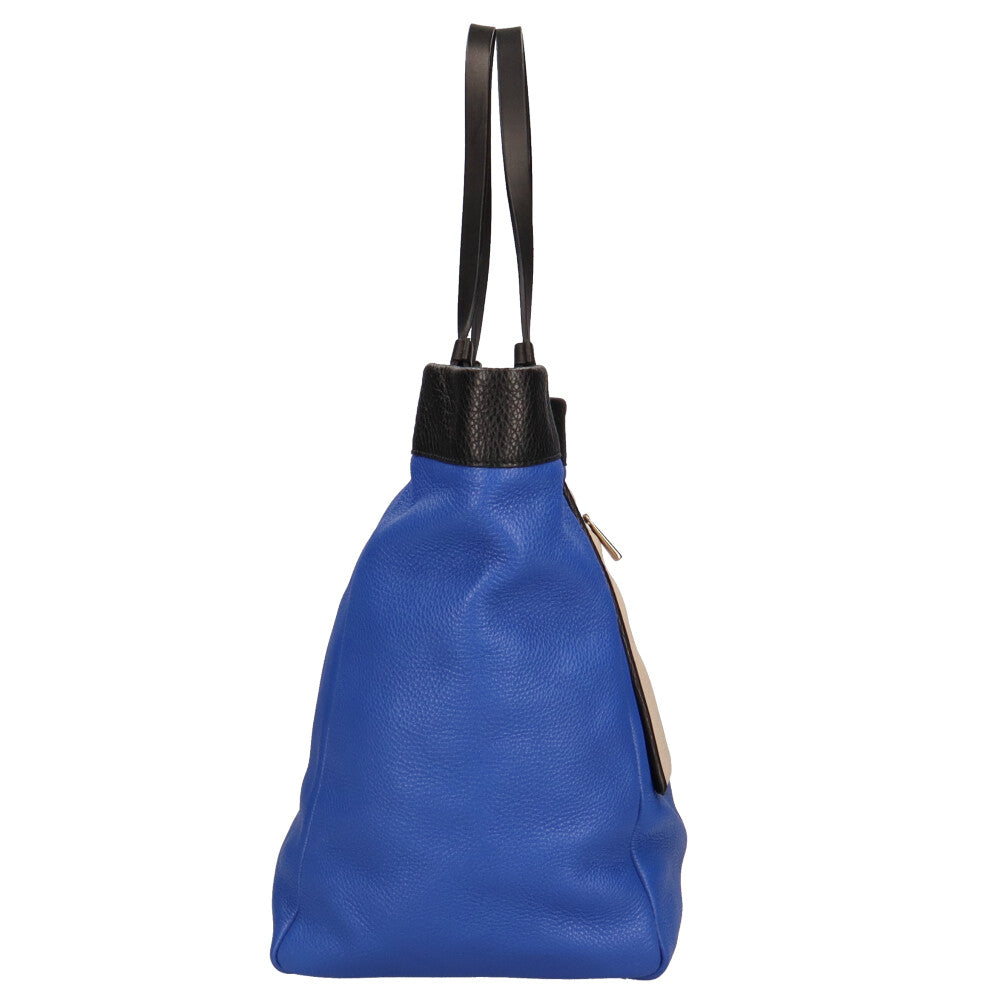フルラ Furla リバーシブル トートバッグ レザー ブルー レディース