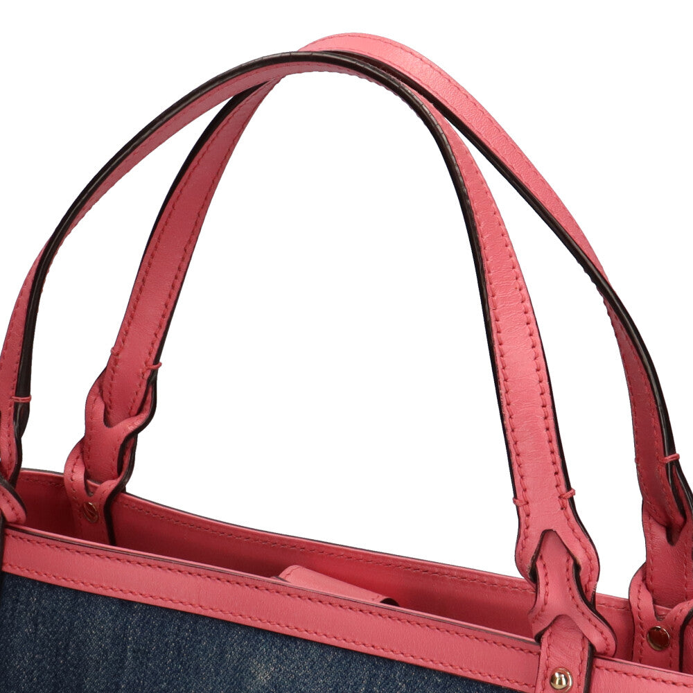 グッチ GUCCI トートバッグ レディース GGデニム トートバッグ GUCCI グッチ トートバッグ ロゴ インディゴブルー/ライトブルー