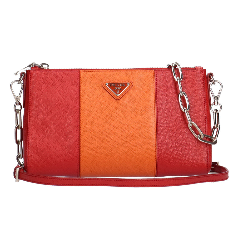 PRADA プラダ チェーンショルダー サフィアーノ ショルダーバッグ
