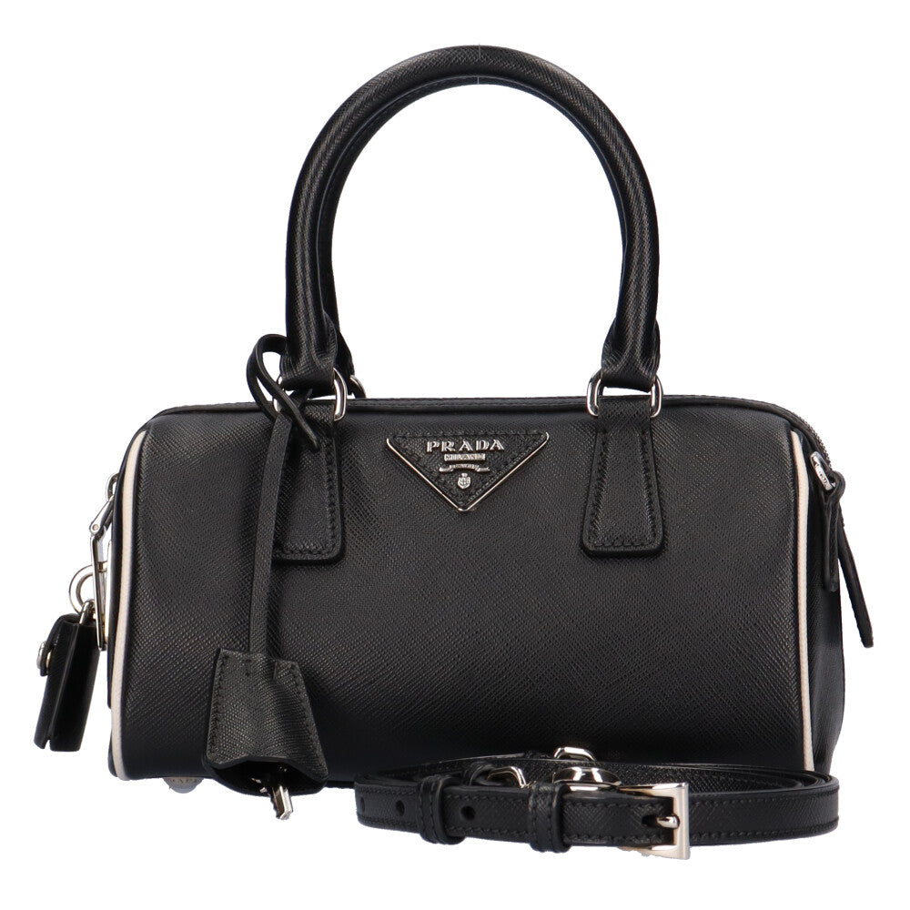 プラダ PRADA サフィアーノ ショルダーバッグ レザー ブラック