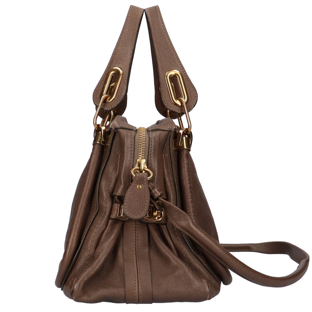 クロエ Chloe パラティ ショルダーバッグ カーフ ブラウン レディース