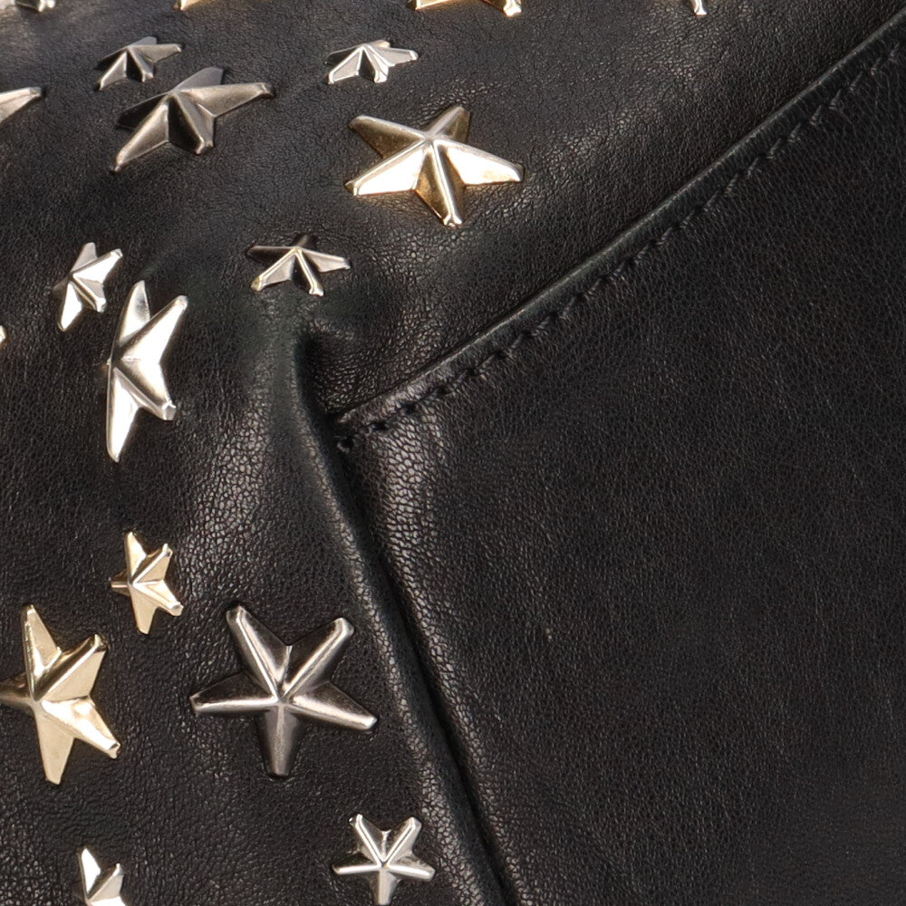 JIMMY CHOO Star Studs Sophia S Shoulder Bag Leather Black Women's