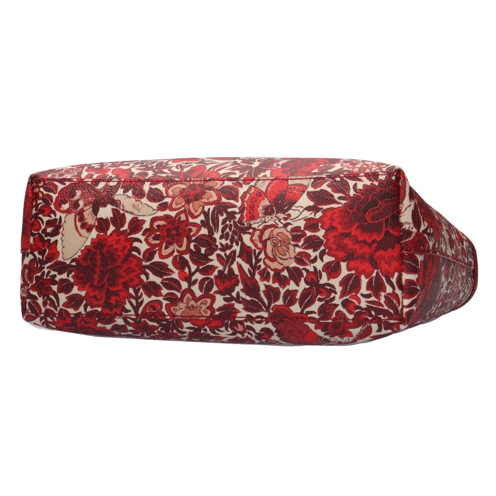 Tory Burch Floral Shoulder Bag PVC Red Women's Used – 【公式