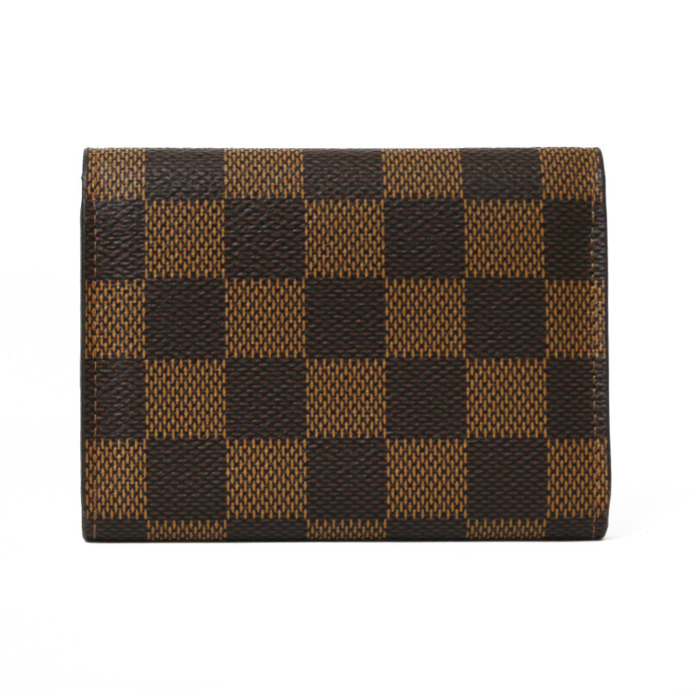 鑑定済み ルイヴィトン ダミエ エベヌ ポルトモネ ロザリ ケース D18