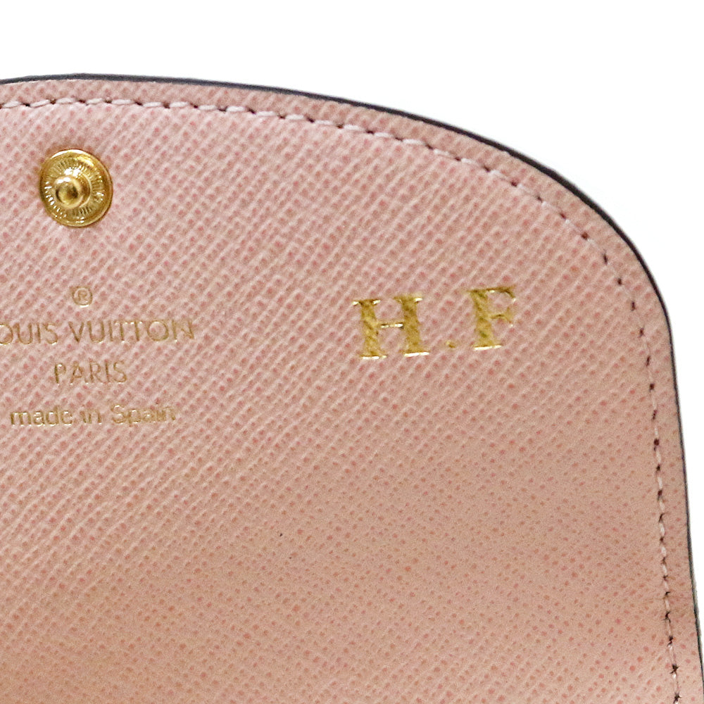 鑑定済み ルイヴィトン ダミエ エベヌ ポルトモネ ロザリ コインケース D18 鑑定済み ルイヴィトン ダミエ エベヌ ポルトモネ ロザリ コイン