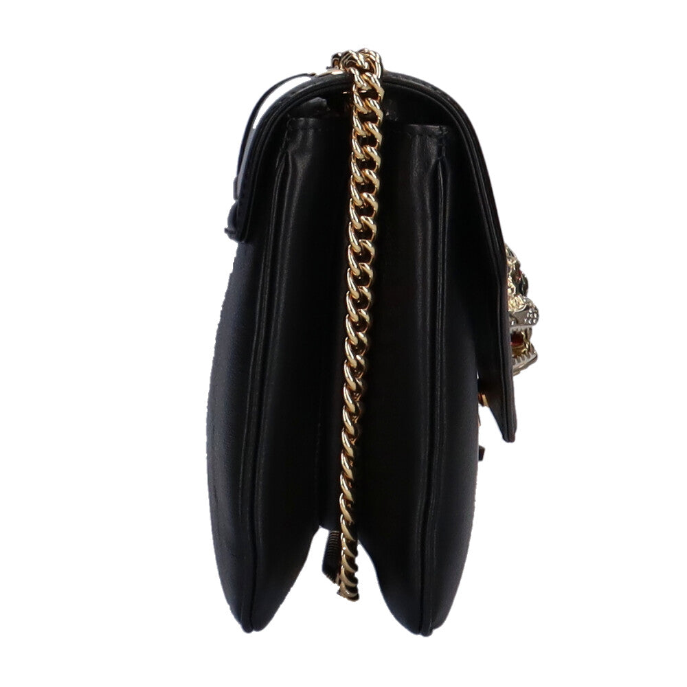 グッチ GUCCI ミディアム ラジャ ショルダーバッグ レザー ブラック