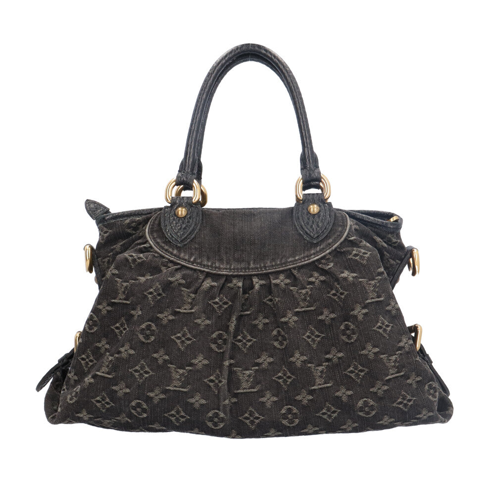 ルイヴィトン デイリーPM ワンショルダーバッグ モノグラムデニム 黒 中古・古着通販】LOUIS VUITTON (ルイ ヴィトン) モノグラム