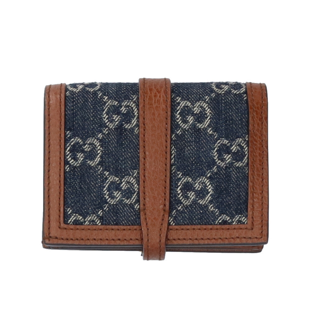 GUCCI グッチ GGデニム ジャッキー1961 二つ折り財布 デニム