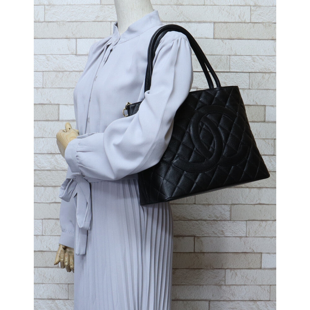 シャネル CHANEL 復刻トート トートバッグ マットキャビアスキン