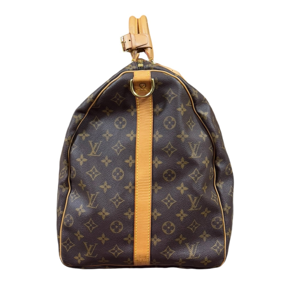 LOUIS VUITTON ルイヴィトン キーポル・バンドリエール60 モノグラム ショルダーバッグ モノグラムキャンバス ブラウン レディース 中古