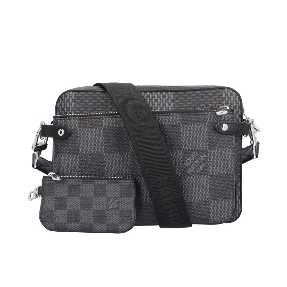 LOUIS VUITTON ルイヴィトン トリオメッセンジャー ダミエグラフィット ショルダーバッグ ダミエグラフィットキャンバス ブラック –  【公式】リサイクルキング オンラインショップ