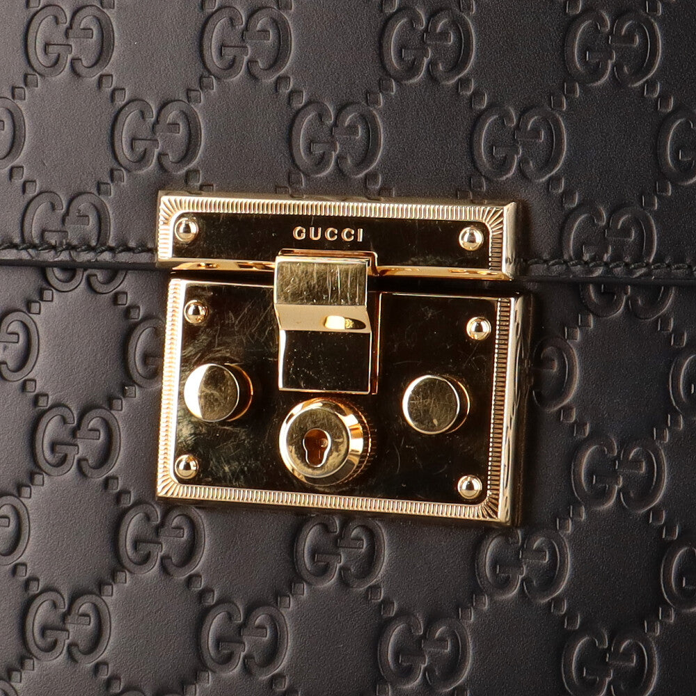 グッチ GUCCI パドロック グッチシマ ハンドバッグ シマレザー ユニ 