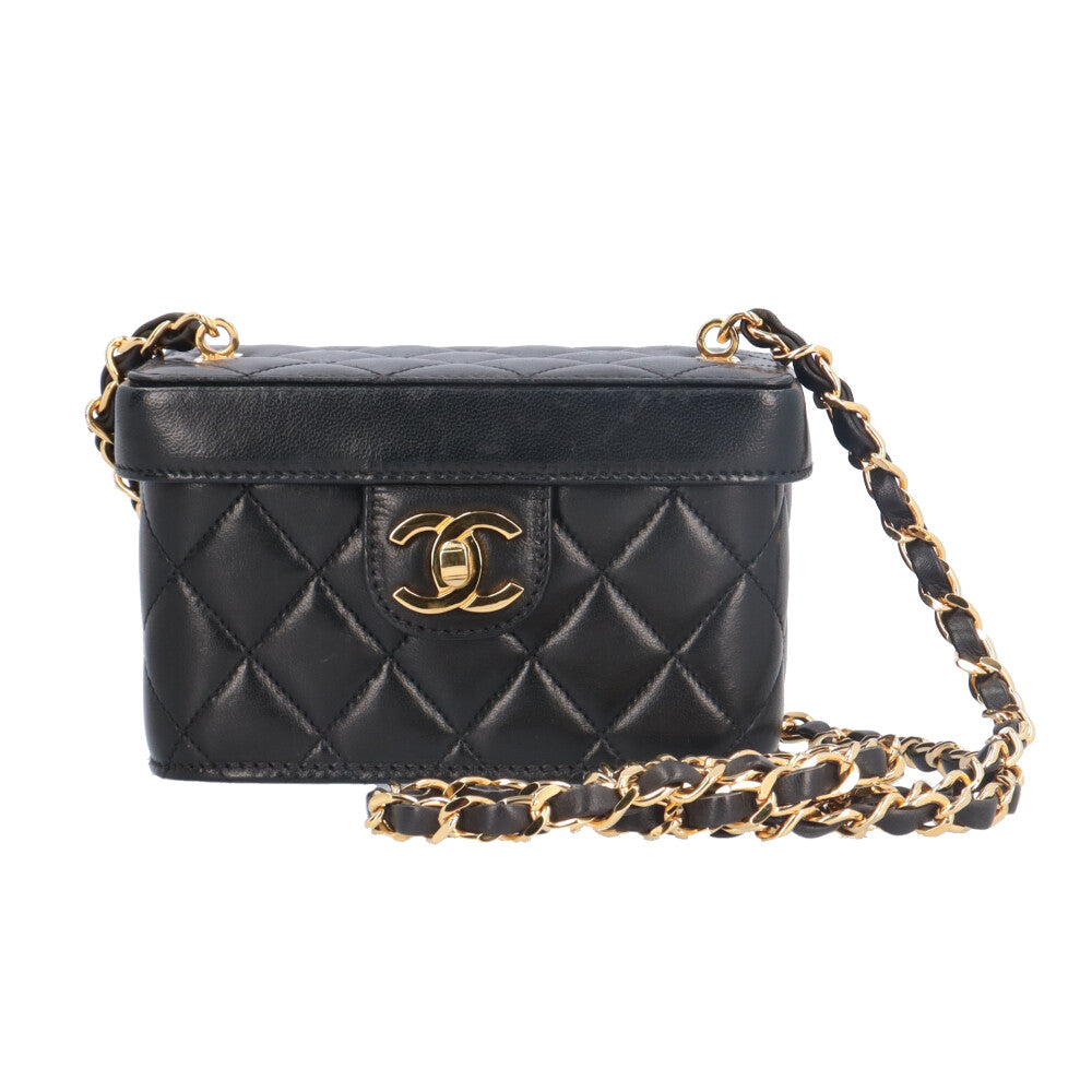 美品　chanel シャネル　バニティ　トレンディcc ショルダーバッグ ヴィンテージ・中古】シャネル CHANEL バニティ 縦型チェーン