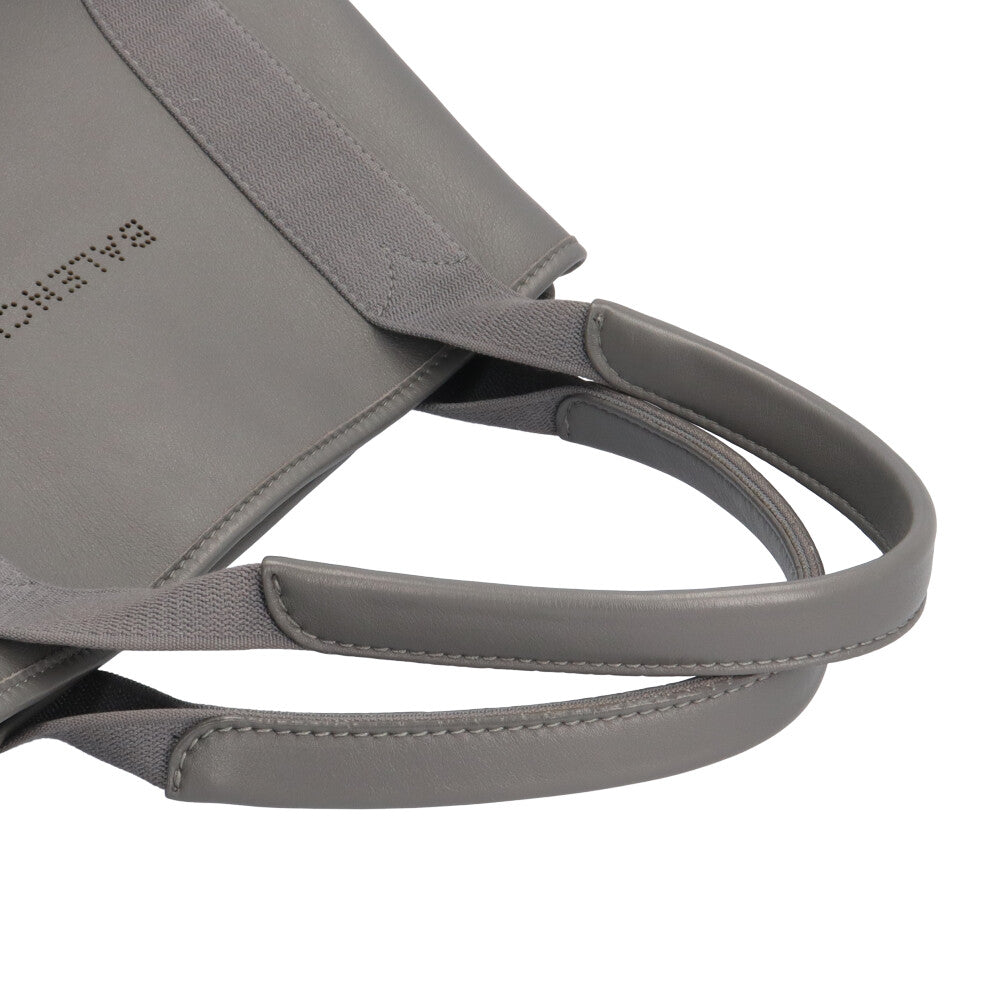 BALENCIAGA バレンシアガ ネイビーカバスS トートバッグ レザー グレー