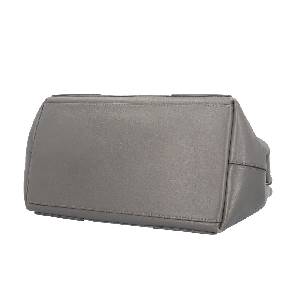 BALENCIAGA バレンシアガ ネイビーカバスS トートバッグ レザー グレー