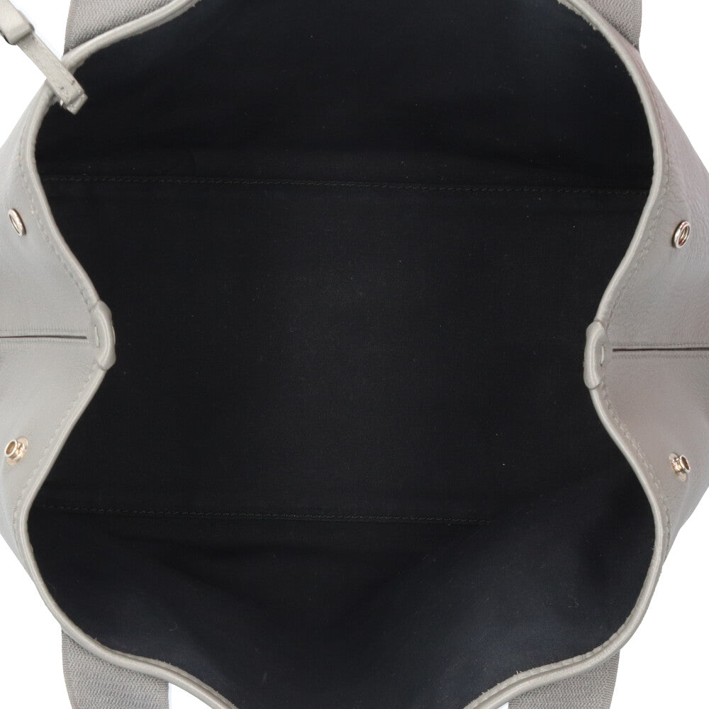 BALENCIAGA バレンシアガ ネイビーカバスS トートバッグ レザー グレー