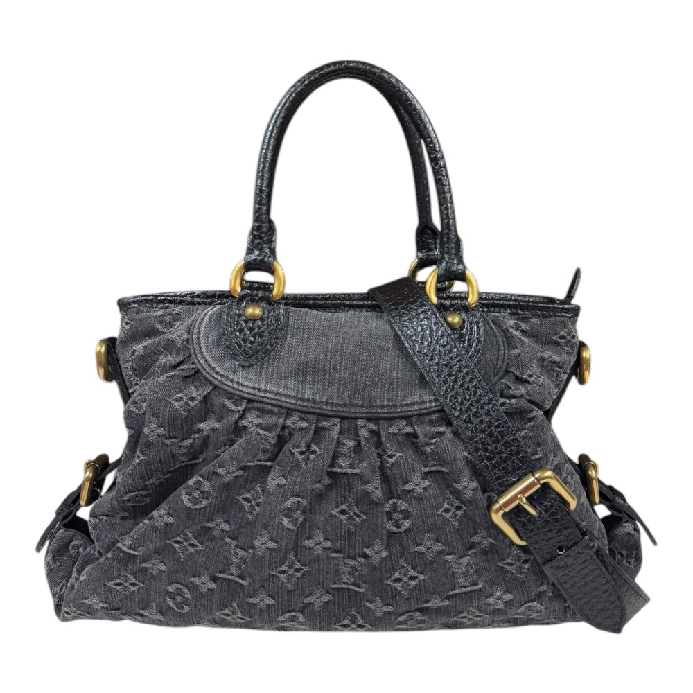 極美品 ルイヴィトン ネオカヴィ MM デニム ハンドバッグ ショルダーバッグ LOUIS VUITTON ルイヴィトン ネオカヴィMM モノグラムデニム