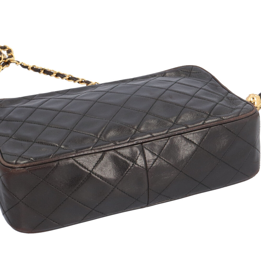 CHANEL シャネル フリンジ マトラッセ ショルダーバッグ ラムスキン