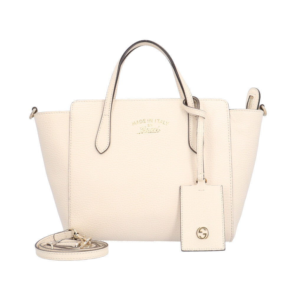 GUCCI グッチ ショルダーバッグ  白 【古着】【中古】【送料無料】 中古・古着通販】GUCCI (グッチ) ショルダーバッグ ホワイト｜ブランド