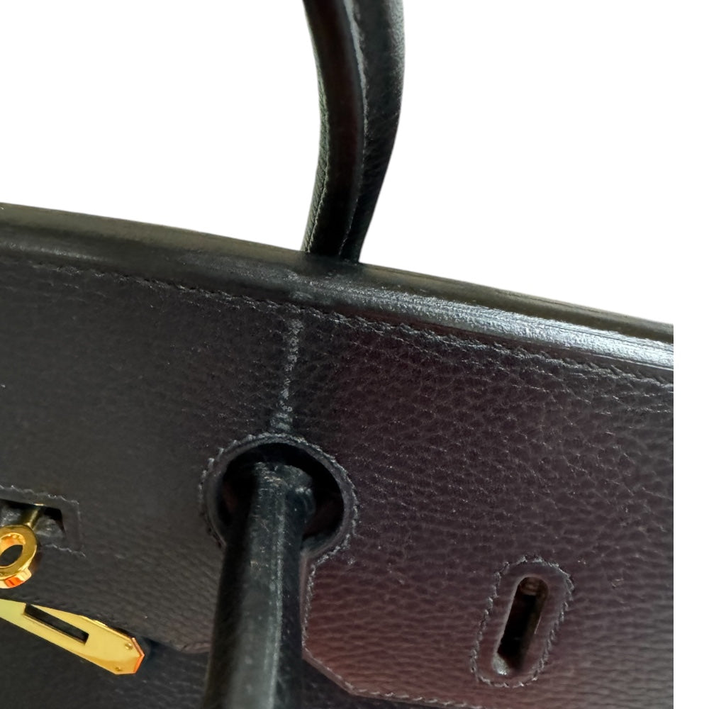 HERMES エルメス バーキン35 ハンドバッグ アルデンヌ ブラック