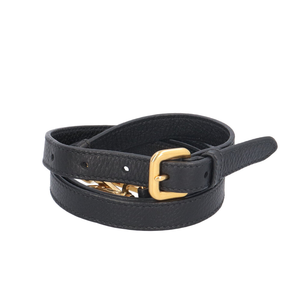 PRADA プラダ ショルダーバッグ レザー ブラック レディース 中古