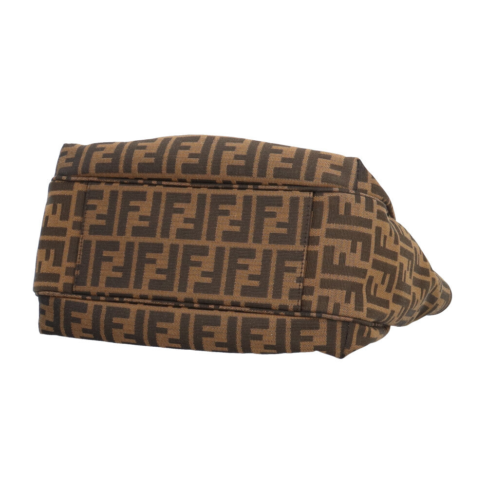 FENDI フェンディ ズッカ トートバッグ キャンバス ブラウン ユニ