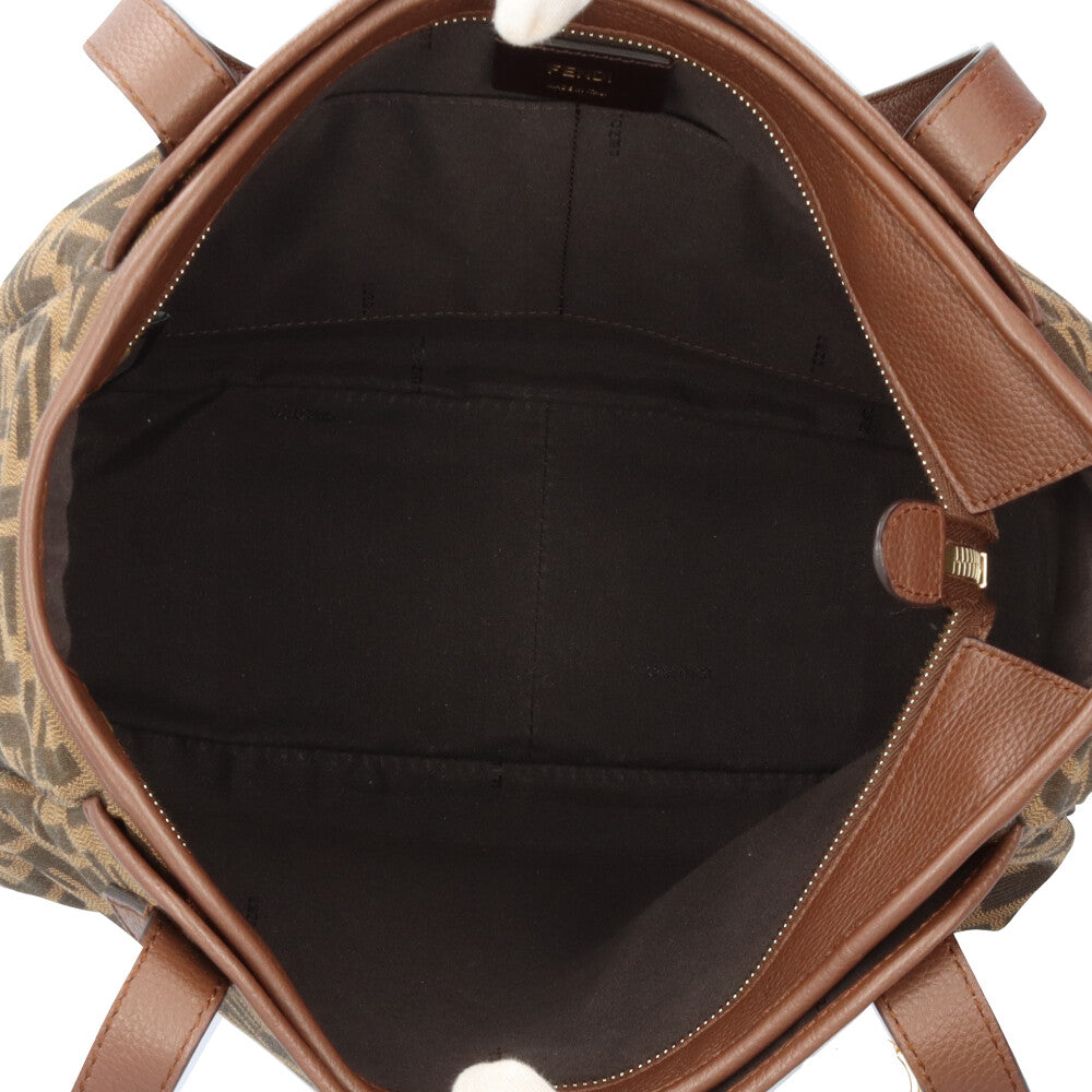 FENDI フェンディ ズッカ トートバッグ キャンバス ブラウン ユニ