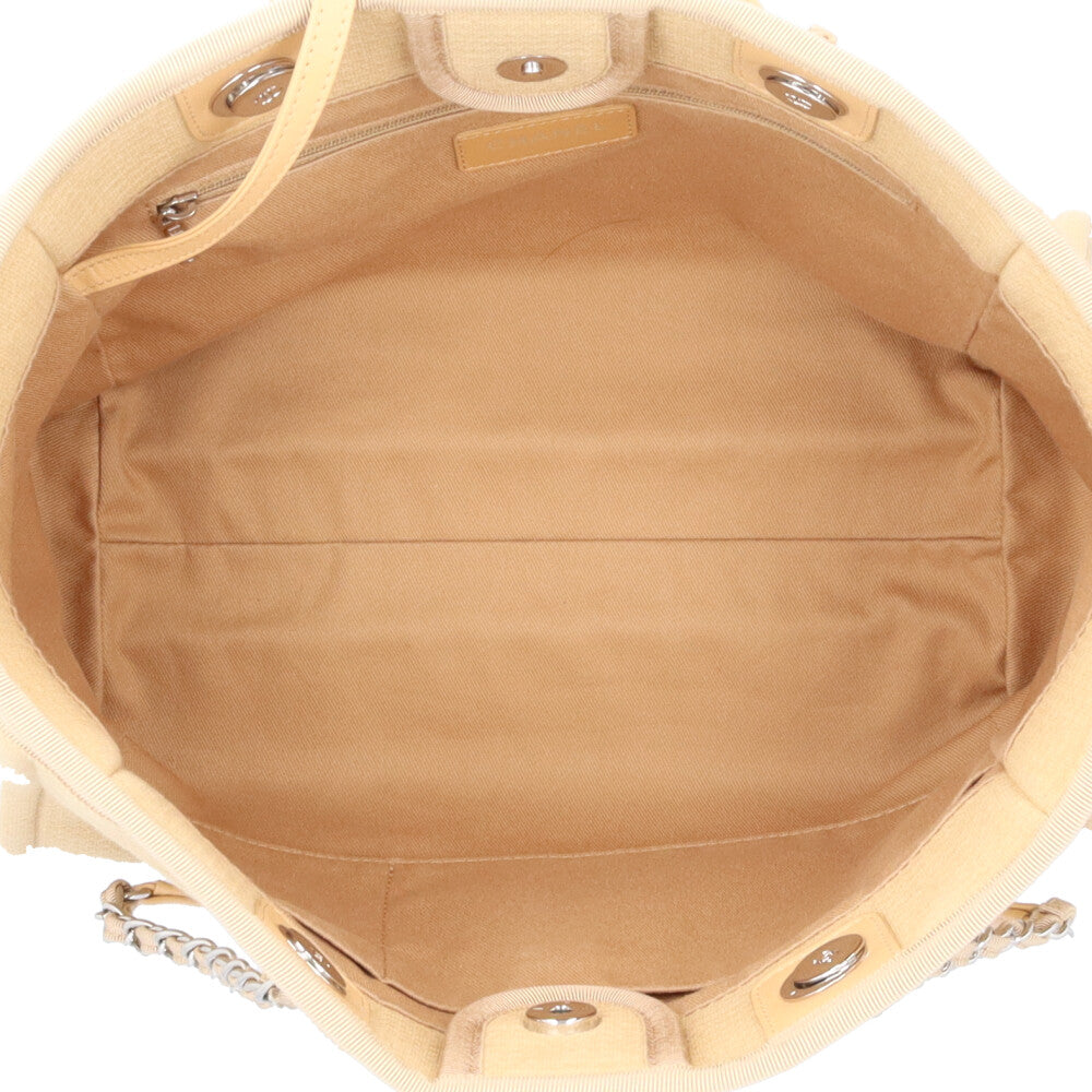 シャネル MM ドーヴィル トートバッグ シャネル キャンバス ベージュ