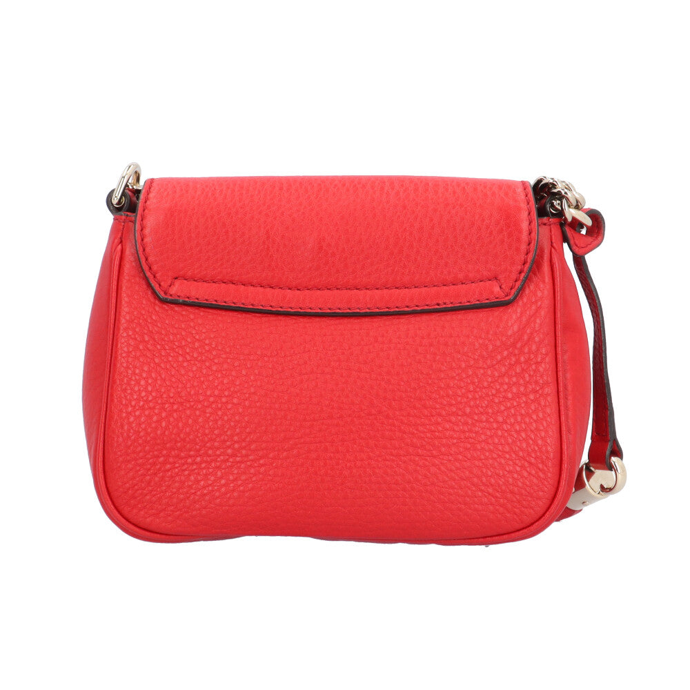 GUCCI グッチ スモール ソーホー ショルダーバッグ レザー レッド