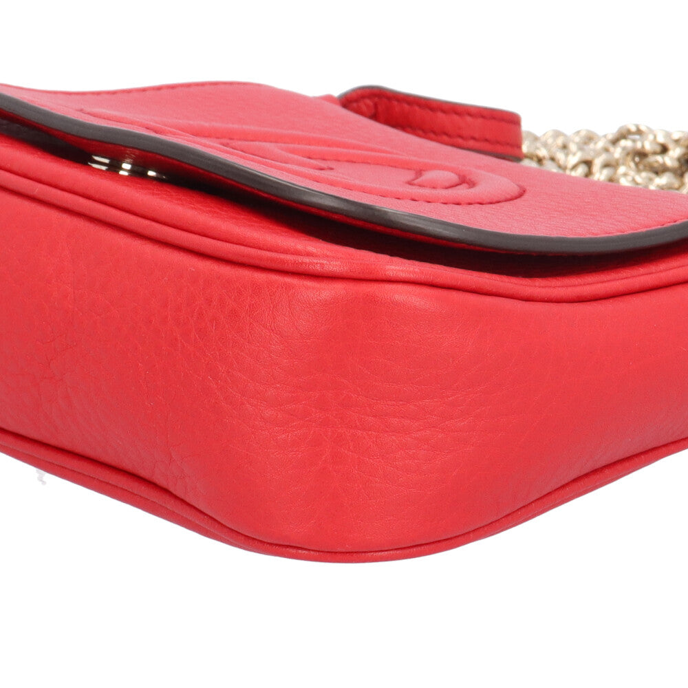 GUCCI グッチ スモール ソーホー ショルダーバッグ レザー レッド