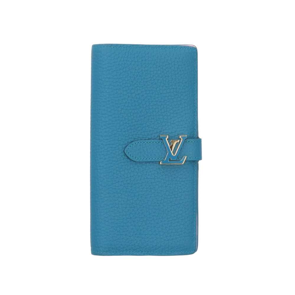 【未使用に近い】ルイヴィトン 長財布 ヴェルティカルウォレット ブルー IC LOUIS VUITTON ルイヴィトン ヴェルティカルウォレット 長財布