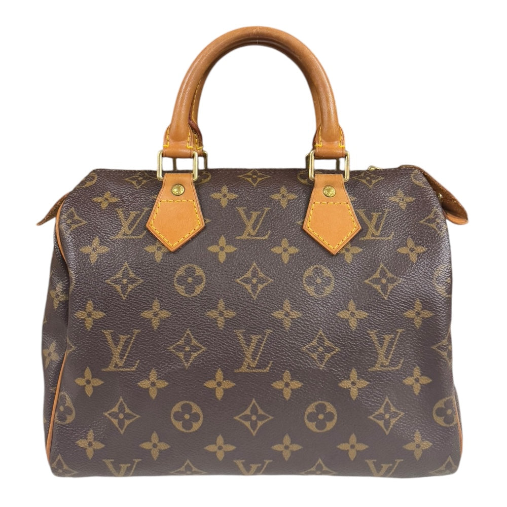 LOUIS VUITTON ルイヴィトン スピーディ25 モノグラム ハンドバッグ モノグラムキャンバス ブラウン レディース 中古 –  【公式】リサイクルキング オンラインショップ