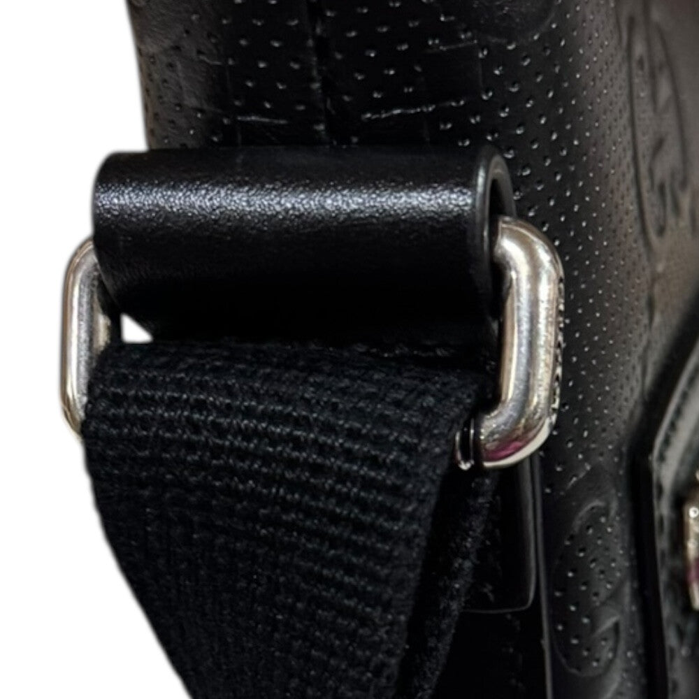 GUCCI グッチ GGエンボス ショルダーバッグ レザー メンズ 中古