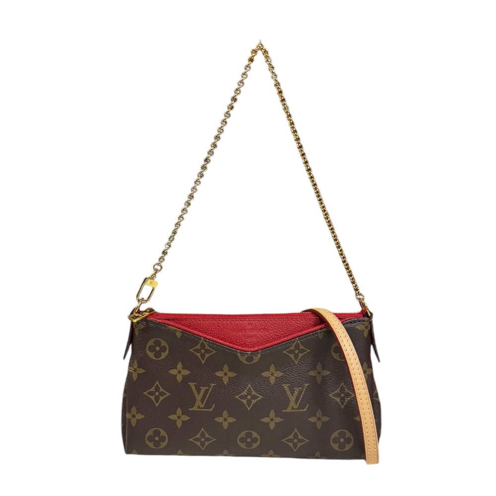 LOUIS VUITTON ルイヴィトン パラスクラッチ モノグラム ショルダーバッグ モノグラムキャンバス ブラウン レディース 中古