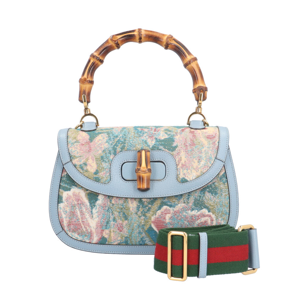 GUCCI グッチ HOSSOコラボ バンブー1947 ショルダーバッグ キャンバス