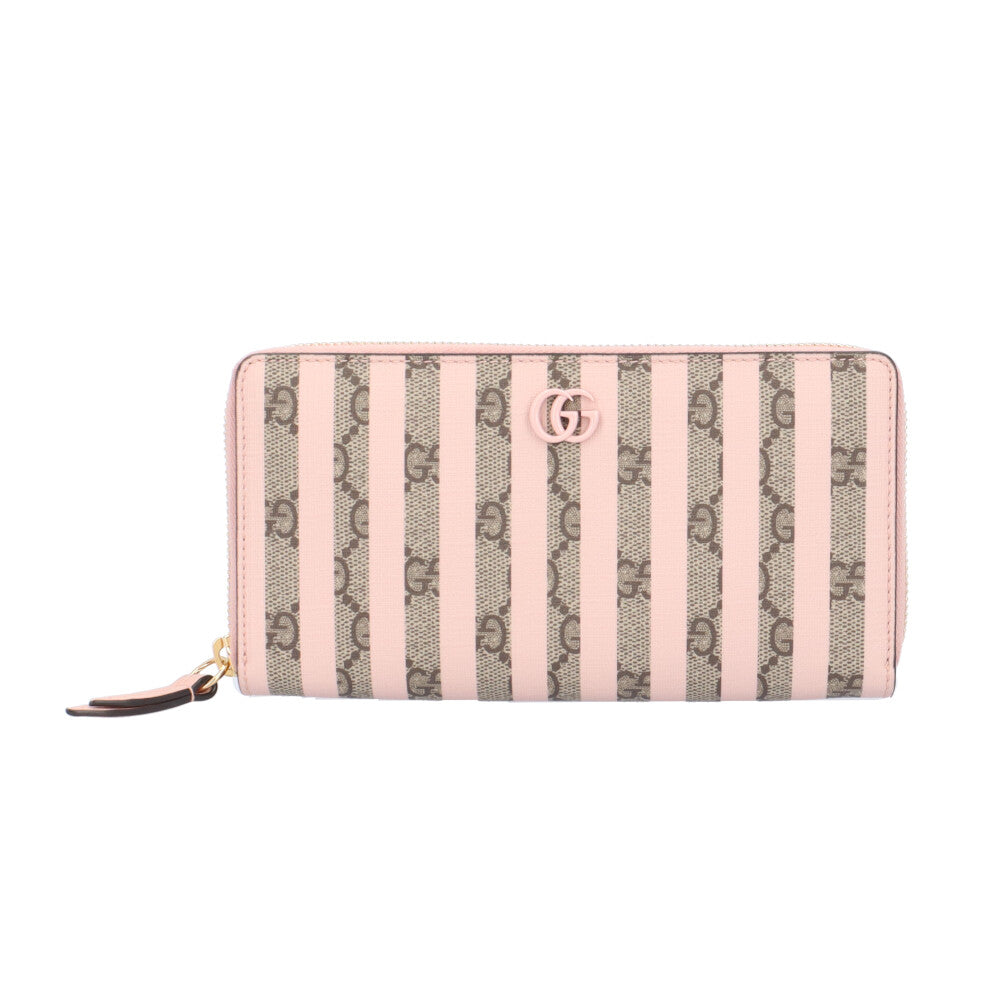 GUCCI グッチ ダブルGジップラウンドウォレット 長財布 GGスプリーム