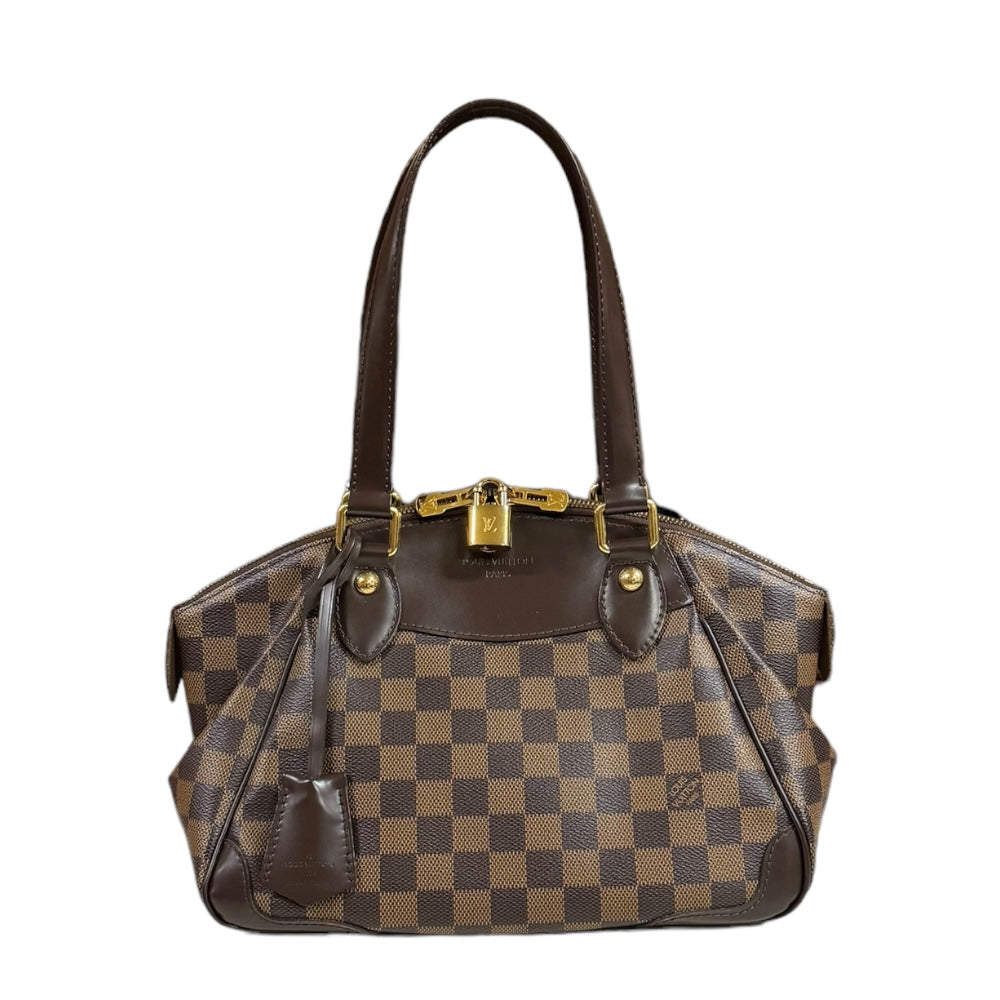 LOUIS VUITTON ルイヴィトン ヴェローナPM ダミエ ハンドバッグ ダミエキャンバス ブラウン レディース 中古