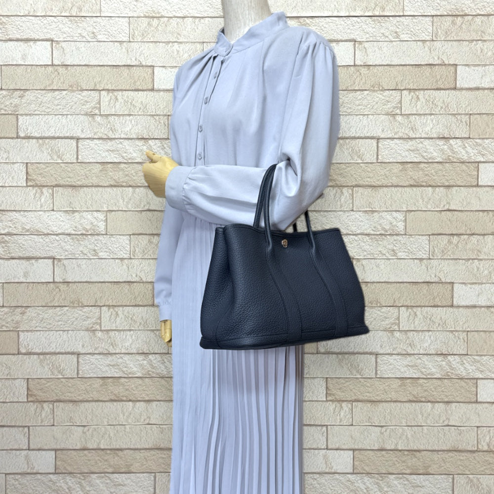 HERMES エルメス ガーデンパーティTPM トートバッグ ネゴンダ ネイビー