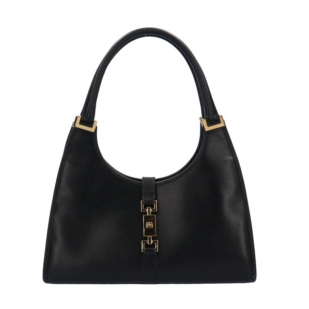 GUCCI Jackie Hand Bag All Leather Black