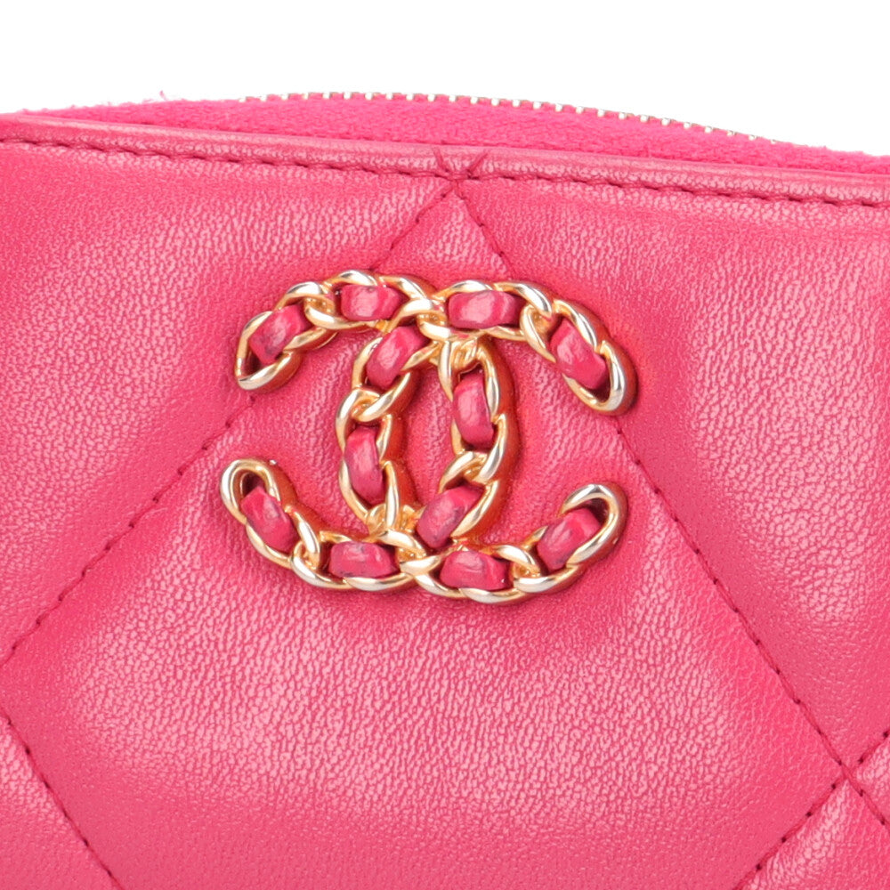 CHANEL シャネル シャネル19 コインケース ラムスキン レディース 中古