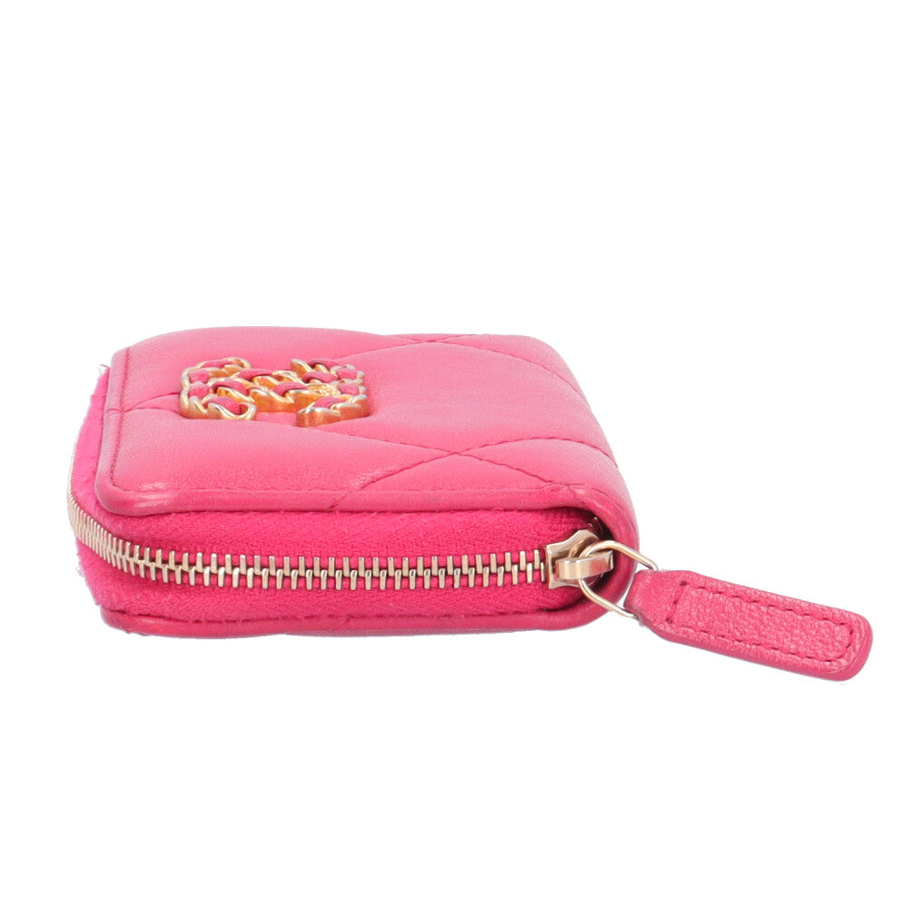 CHANEL シャネル シャネル19 コインケース ラムスキン レディース 中古