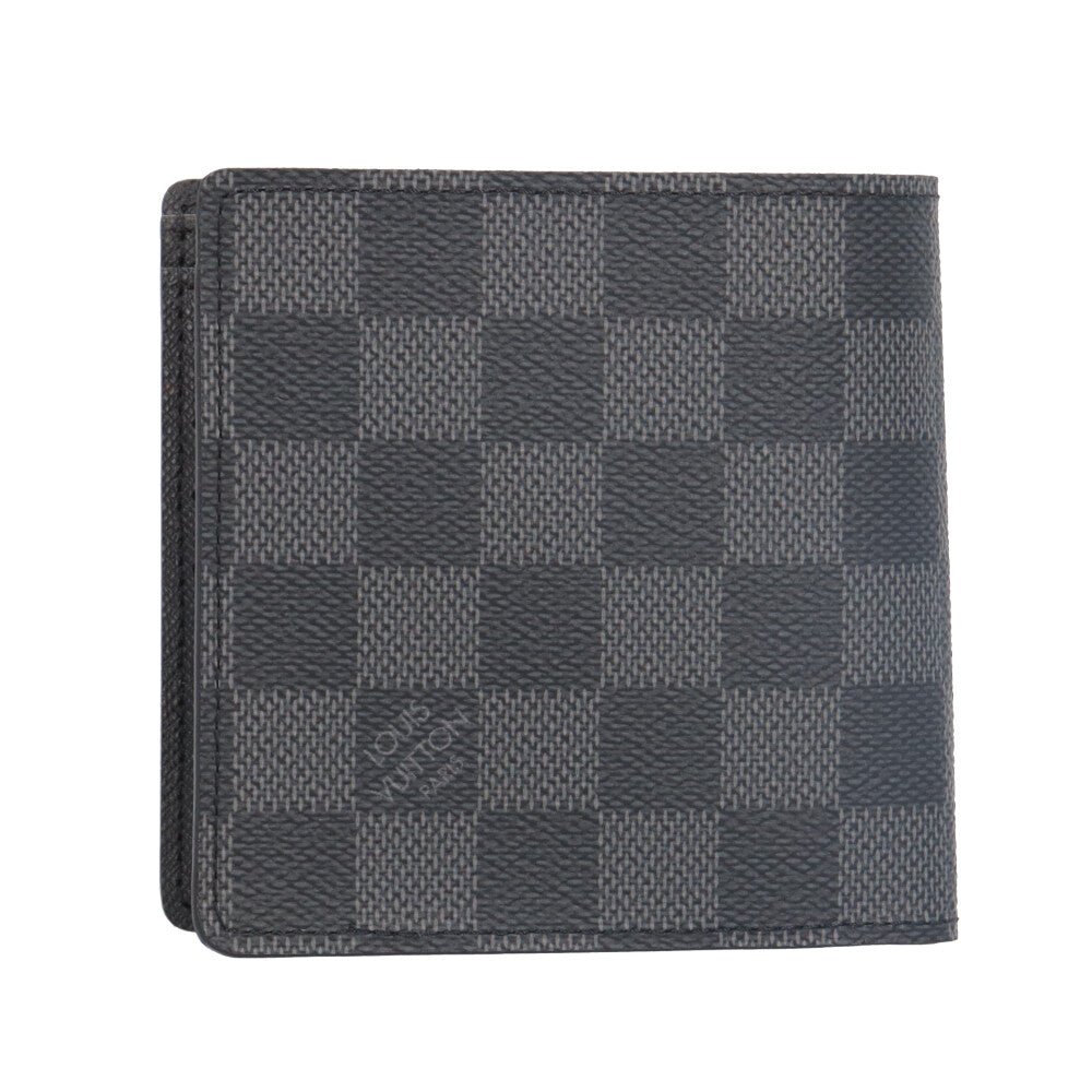 j47　マルコ　ルイヴィトン　二つ折り財布　ダミエグラフィット　ブラック LOUIS VUITTON ルイヴィトン マルコ ダミエ・グラフィット 二