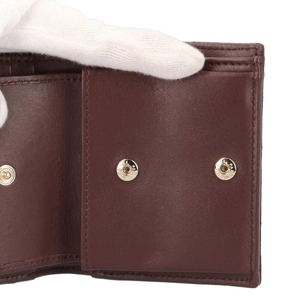 CHANEL シャネル ココマーク マトラッセ 二つ折り財布 キャビアスキン