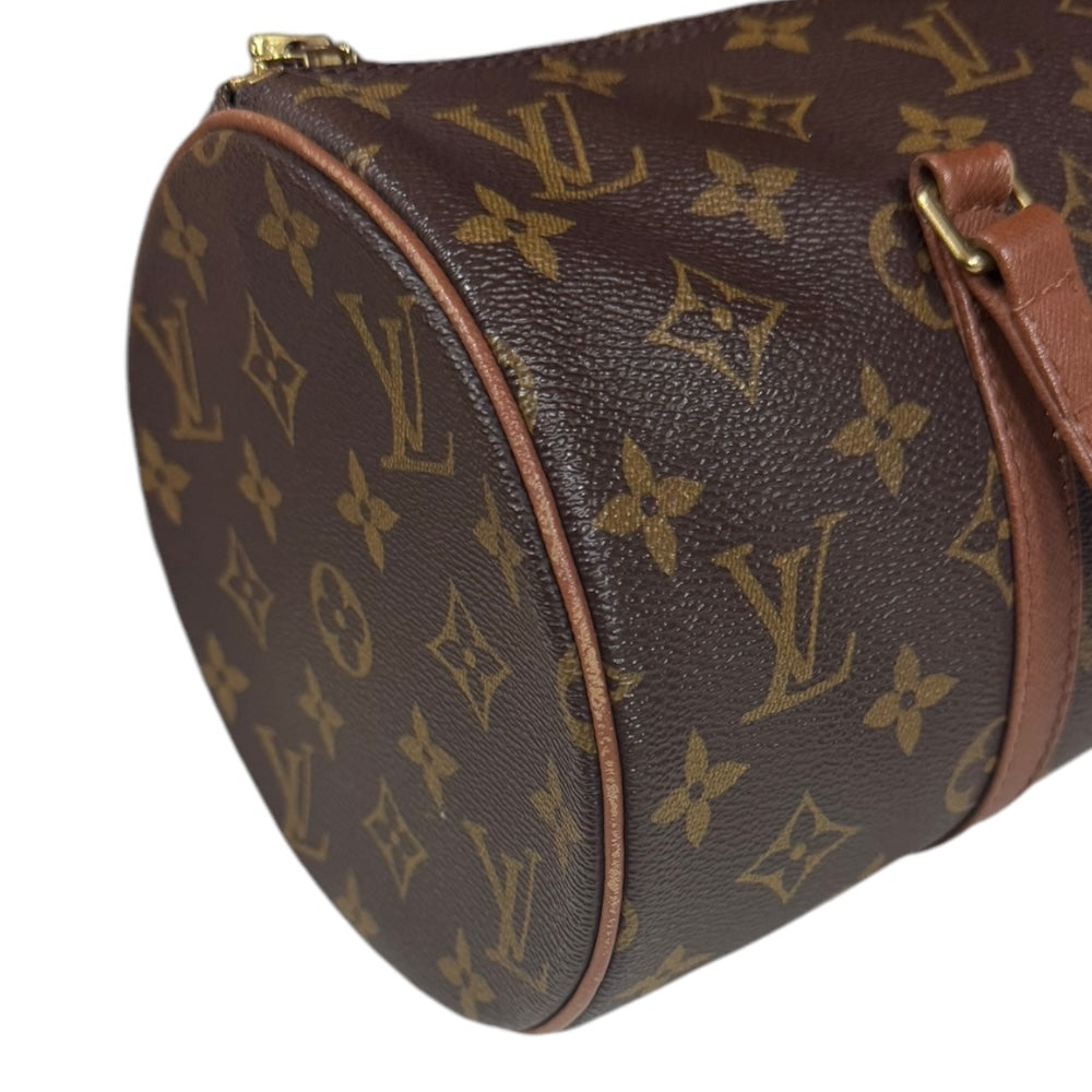 LOUIS VUITTON ルイヴィトン パピヨン30 モノグラム ハンドバッグ モノグラムキャンバス ブラウン レディース 中古