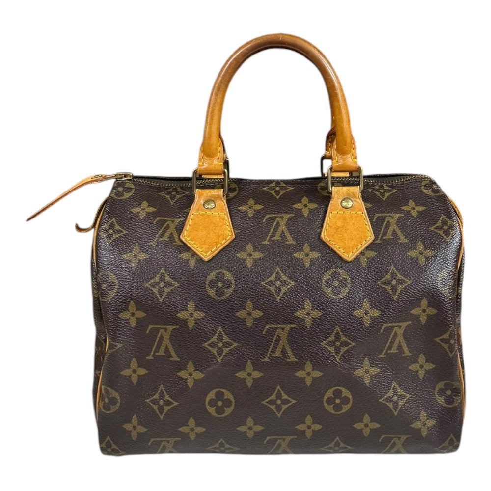 LOUIS VUITTON ルイヴィトン スピーディ25 モノグラム ハンドバッグ モノグラムキャンバス ブラウン レディース 中古