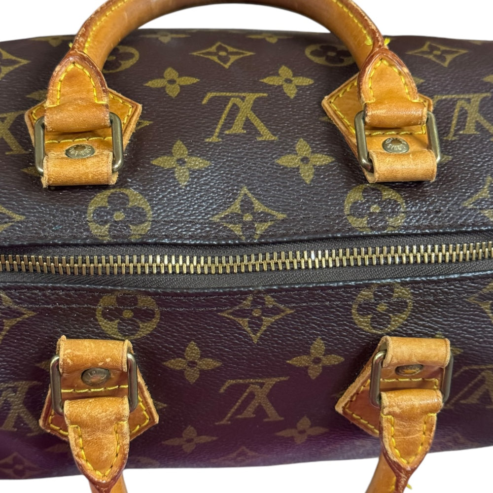 LOUIS VUITTON ルイヴィトン スピーディ25 モノグラム ハンドバッグ モノグラムキャンバス ブラウン レディース 中古 –  【公式】リサイクルキング オンラインショップ