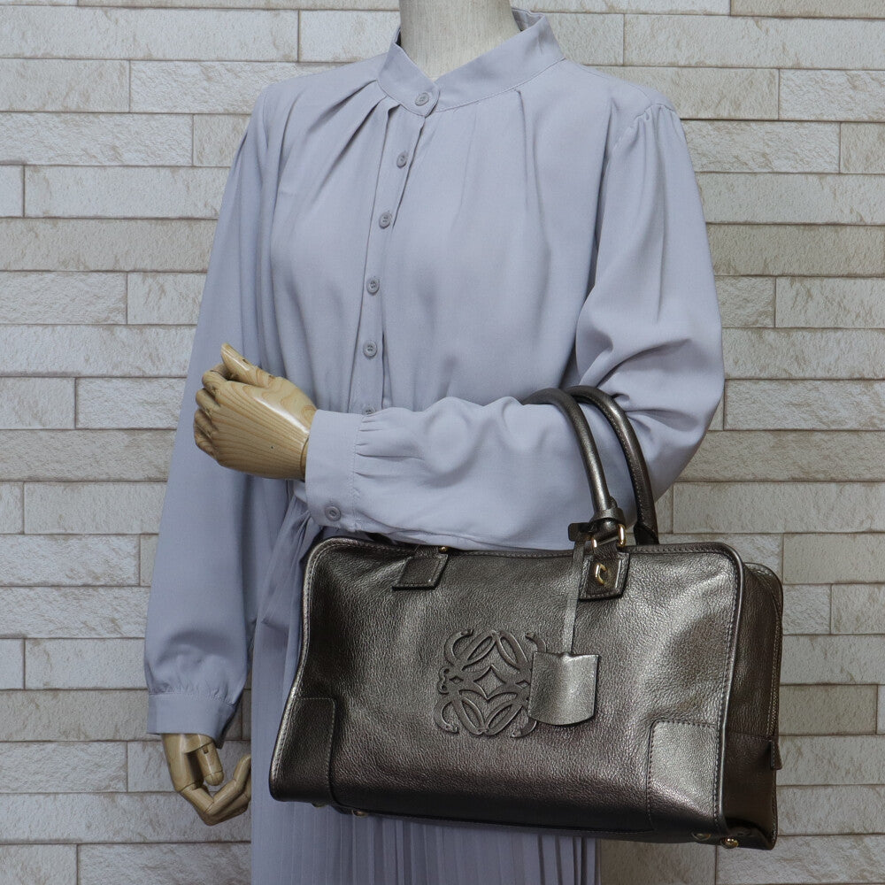 ロエベ LOEWE アマソナ36 ハンドバッグ レザー ゴールド