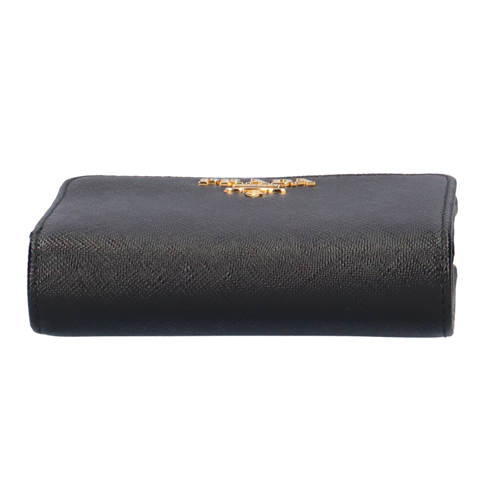 プラダ PRADA サフィアーノ 二つ折り財布 レザー レディース 中古