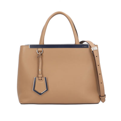 FENDI Petit Toujours Shoulder Bag Leather Brown Ladies Used